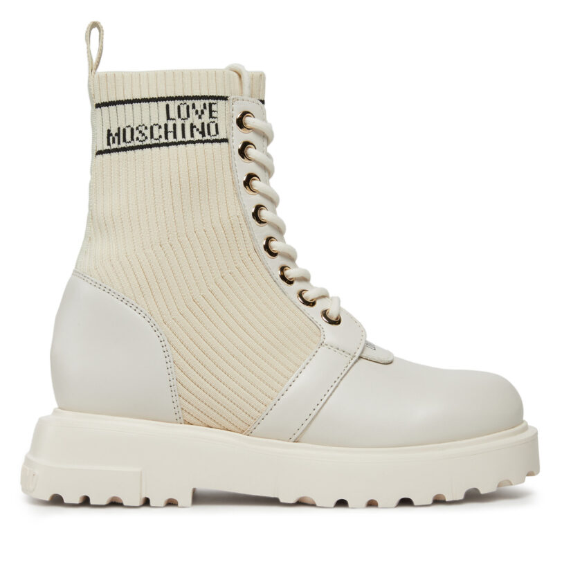 Боти LOVE MOSCHINO JA24324G0HIY612A Бял цвят на ниска цена