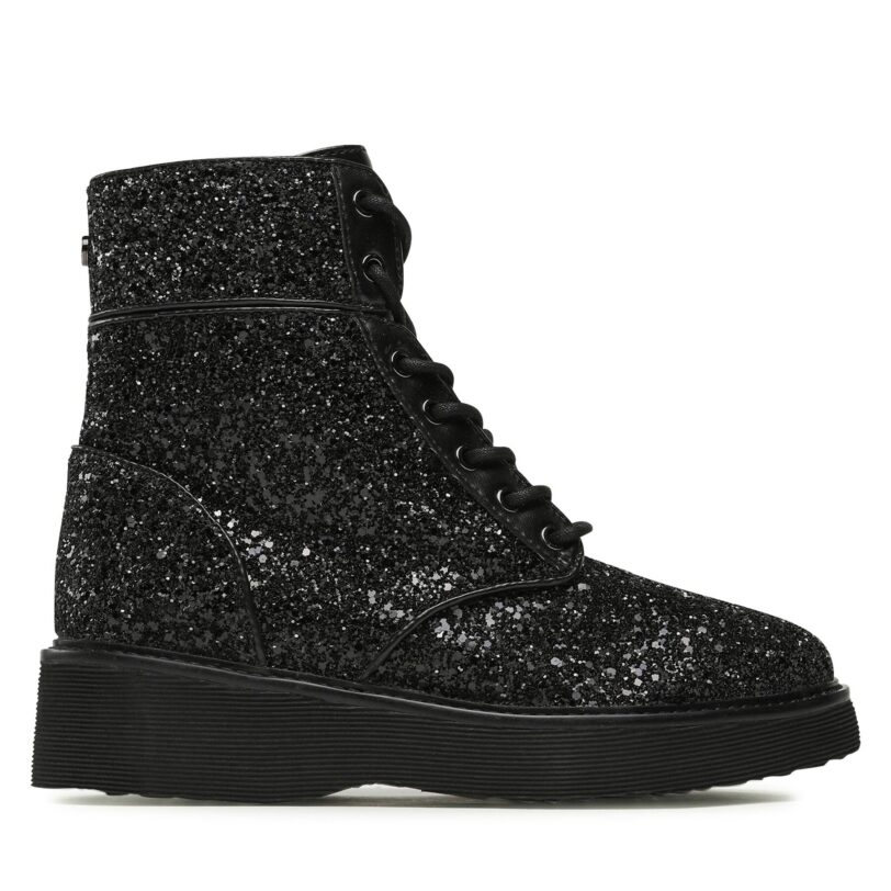Боти MICHAEL Michael Kors Aniya Lug Bootie 40F3AYFEED Черен цвят на ниска цена
