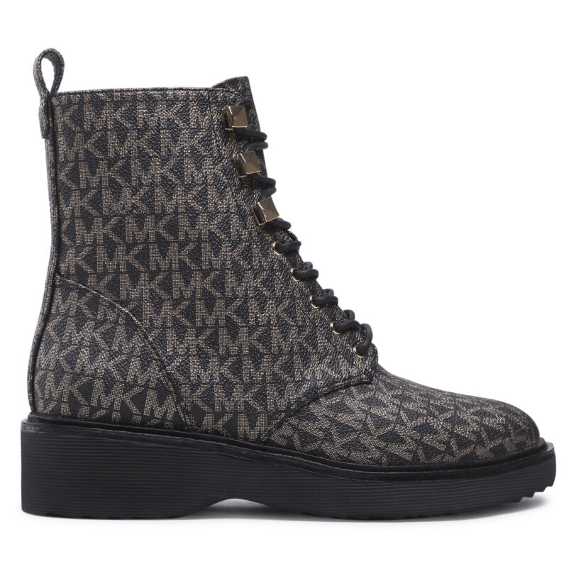 Боти MICHAEL Michael Kors Haskell Bootie 40F2HSFE5B Черен цвят на ниска цена