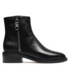 Боти MICHAEL Michael Kors Regan Leather 40F3RGME5L Черен цвят на ниска цена