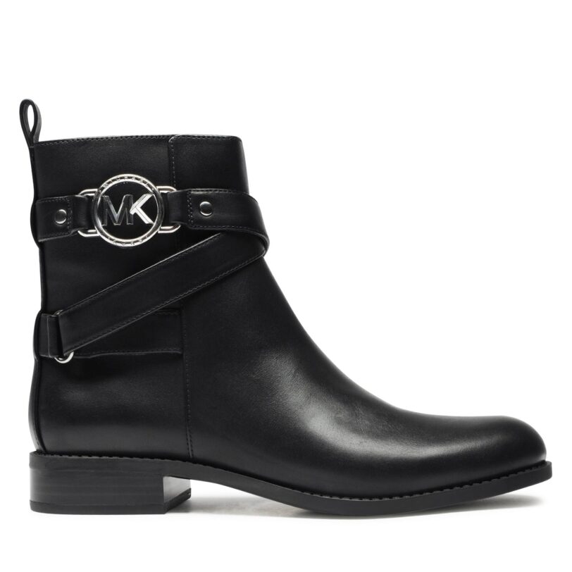 Боти MICHAEL Michael Kors Rory Flat Bootie 40F2ROFE8L Черен цвят на ниска цена