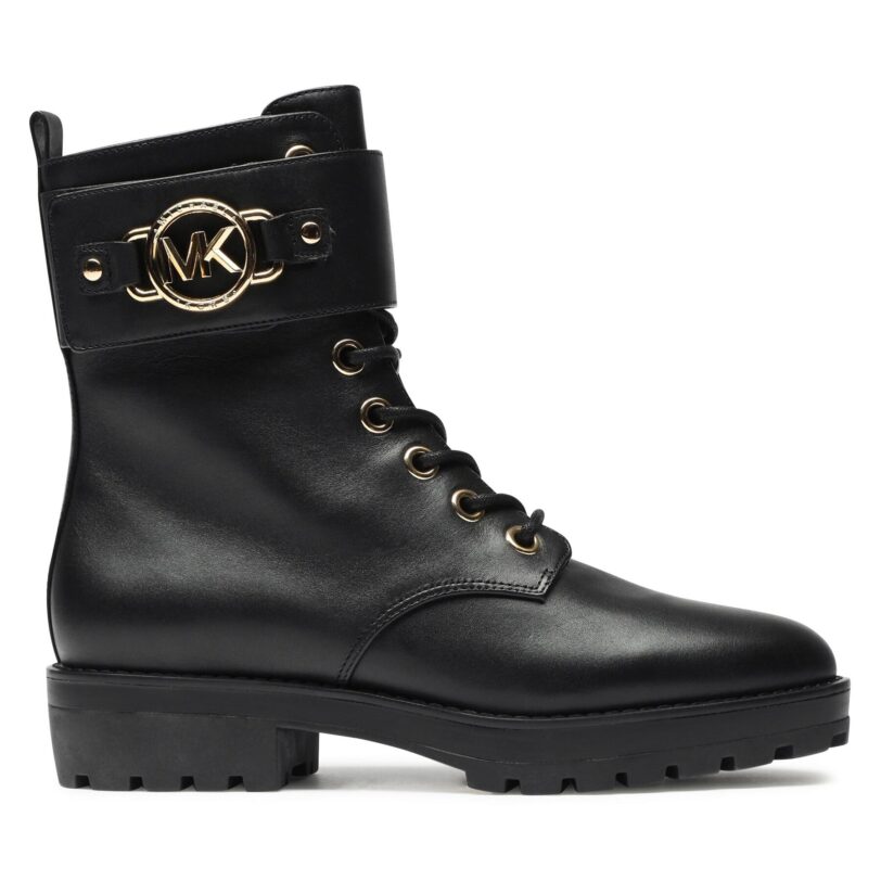 Боти MICHAEL Michael Kors Rory Lace Up 40F3ROFE8L Черен цвят на ниска цена