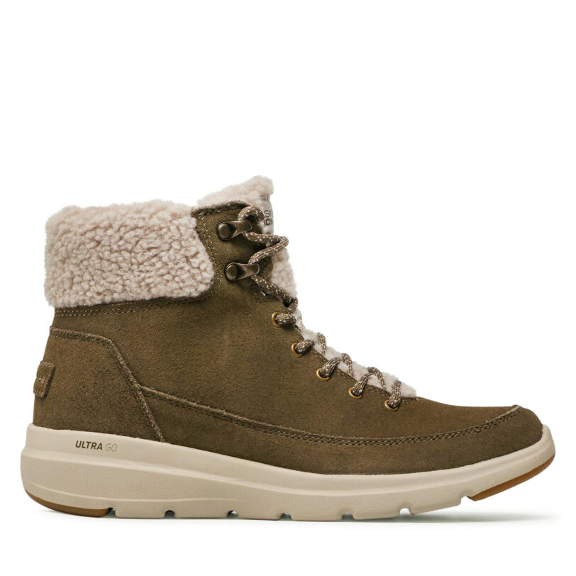 Боти Skechers Glacial Ultra 16677/OLV Зелен цвят на ниска цена
