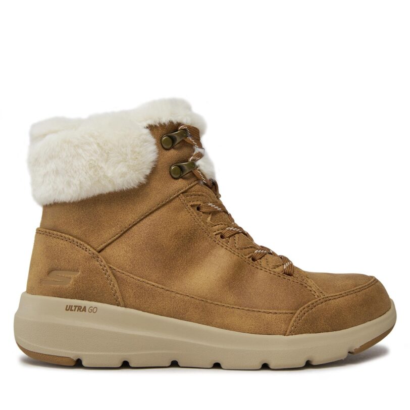 Боти Skechers Glacial Ultra Cozyly 144178/CSNT Кафяв цвят на ниска цена
