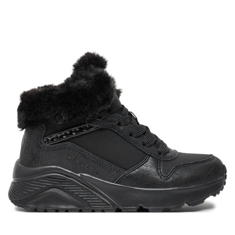 Боти Skechers Uno Lite - Comfurt Collar 310396L/BBK Черен цвят на ниска цена