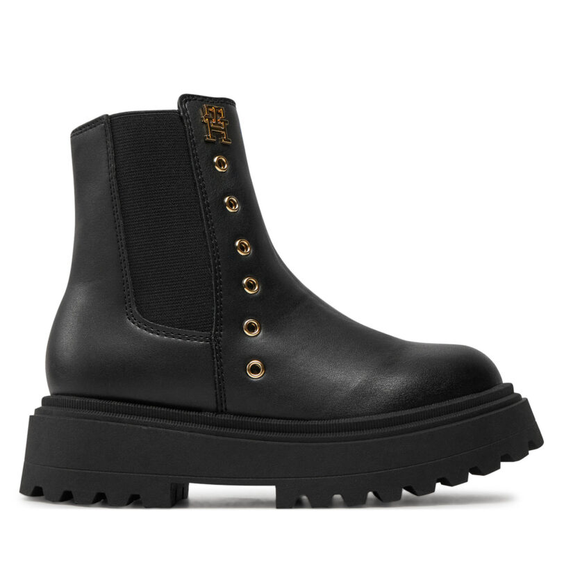 Боти Tommy Hilfiger Chelsea Boot T3A5-33578-1351 M Черен цвят на ниска цена