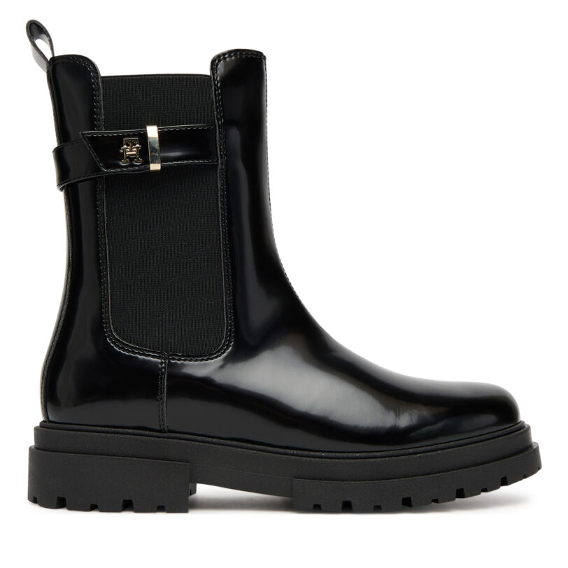 Боти Tommy Hilfiger Chelsea Boot T4A5-34029-1453 Черен цвят на ниска цена
