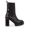 Боти Tommy Hilfiger Elevated Plateau Chelsea Bootie FW0FW07542 Черен цвят на ниска цена