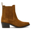 Боти Tommy Hilfiger Th Suede Cowboy Boot FW0FW08034 Кафяв цвят на ниска цена
