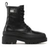 Боти Tommy Jeans Tjw Foxing Lace Up EN0EN02217 Черен цвят на ниска цена