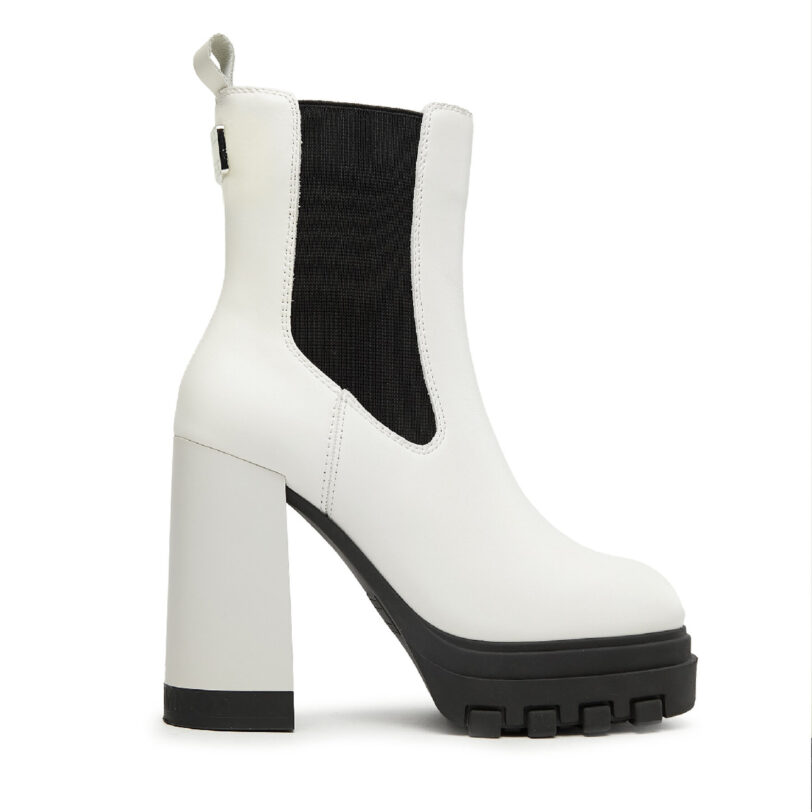 Боти Tommy Jeans Tjw High Heel Chelsea EN0EN02306 Бял цвят на ниска цена
