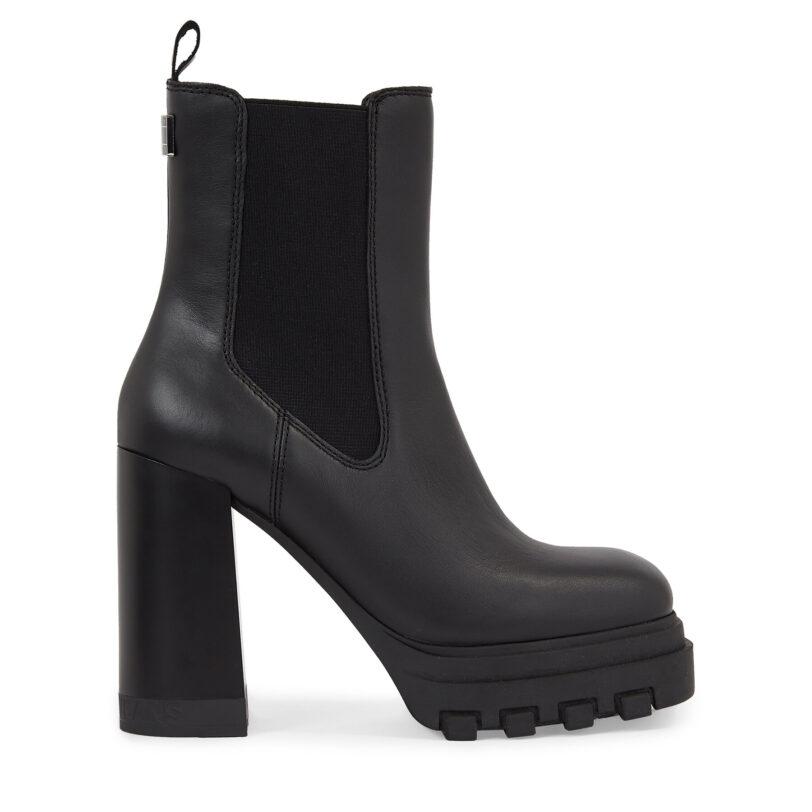 Боти Tommy Jeans Tjw High Heel Chelsea EN0EN02306 Черен цвят на ниска цена