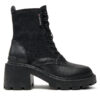 Боти Tommy Jeans Tjw Mid Heel Boot Mix Media EN0EN02556 Черен цвят на ниска цена