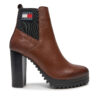 Боти Tommy Jeans Tjw New Ess High Heel Boot EN0EN02439 Кафяв цвят на ниска цена