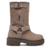 Боти Tommy Jeans Tjw Urban Biker Boot Suede EN0EN02729 Сив цвят на ниска цена