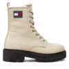 Боти Tommy Jeans Tjw Urban Boot Tumbled EN0EN02317 Бежов цвят на ниска цена