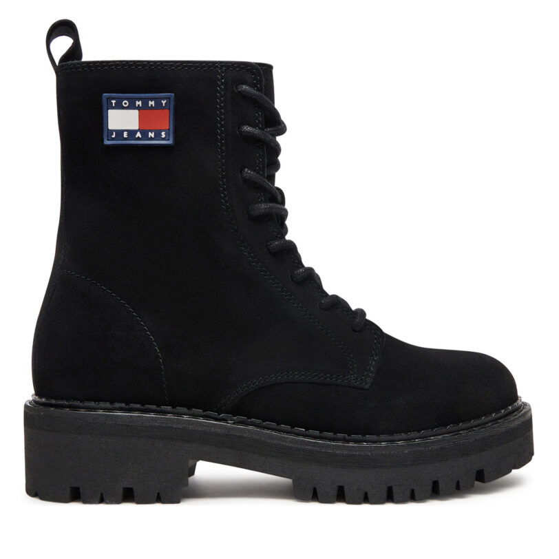 Боти Tommy Jeans Urban EN0EN02630 Черен цвят на ниска цена