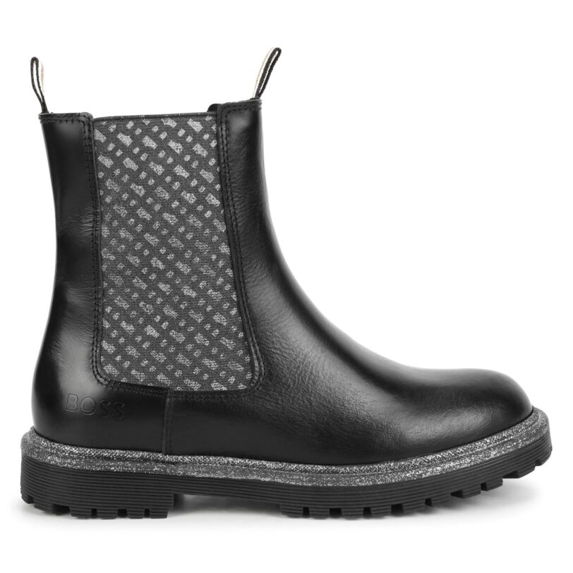 Боти тип челси Boss J19088 S Черен цвят на ниска цена