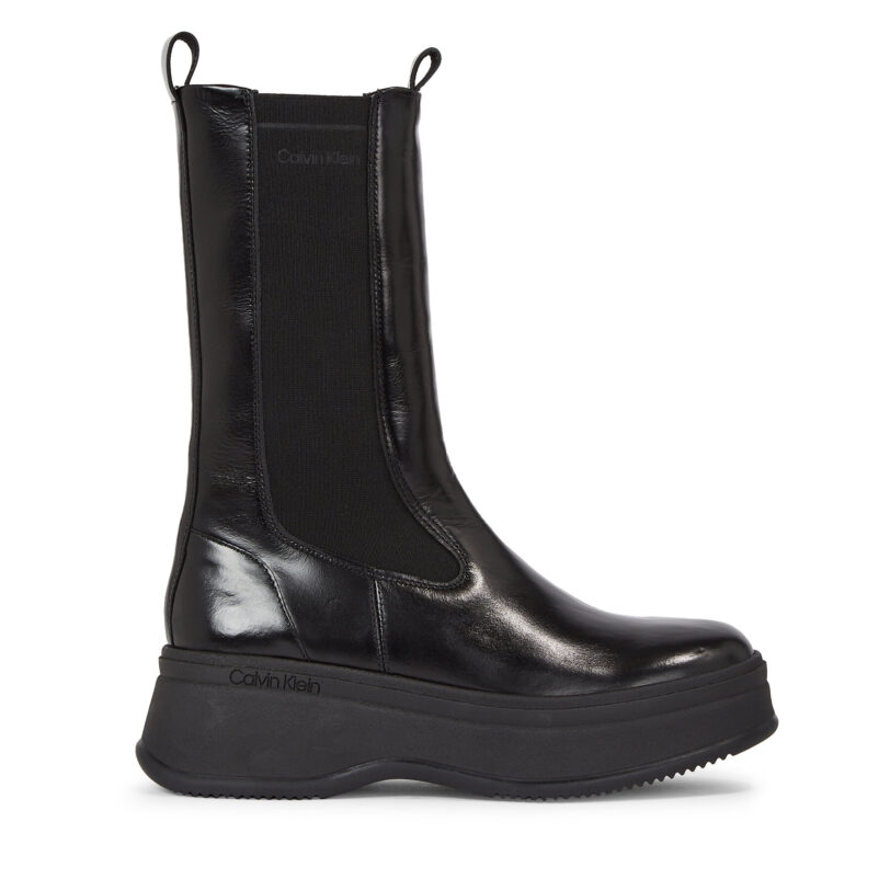 Боти тип челси Calvin Klein Pitched Chelsea Boot HW0HW01686 Черен цвят на ниска цена