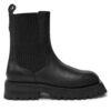 Боти тип челси DKNY Rianne Chelsea K3471540 Черен цвят на ниска цена