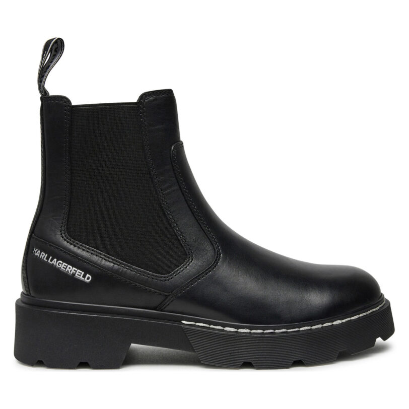 Боти тип челси KARL LAGERFELD KL40460 Черен цвят на ниска цена