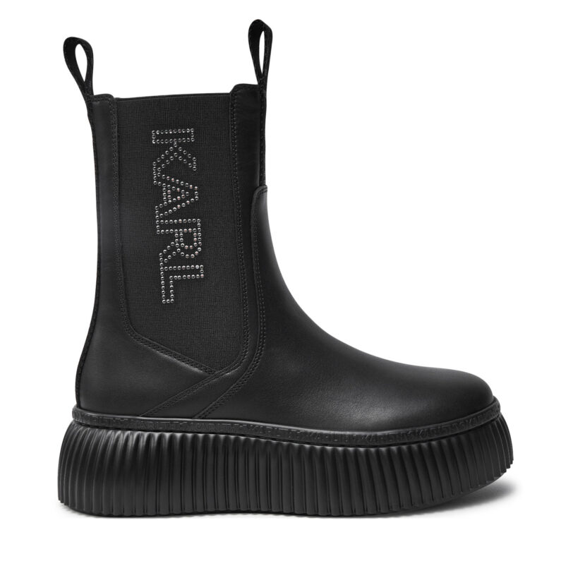 Боти тип челси KARL LAGERFELD KL42343 Черен цвят на ниска цена