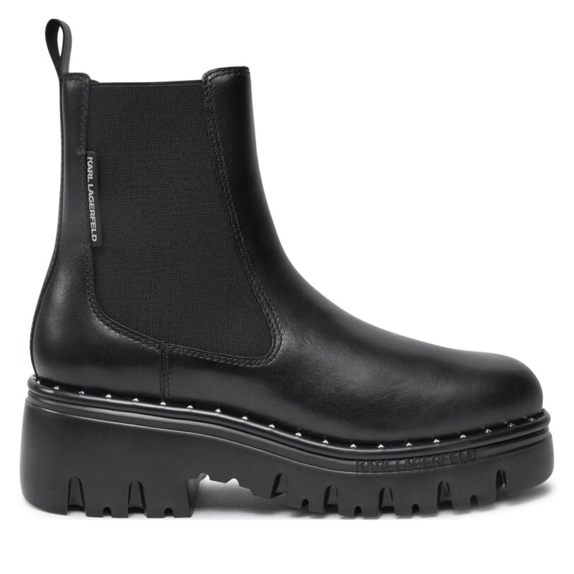 Боти тип челси KARL LAGERFELD KL45344 Черен цвят на ниска цена