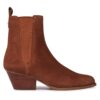 Боти тип челси MICHAEL Michael Kors Kinlee Bootie 40F3KNME5S Кафяв цвят на ниска цена