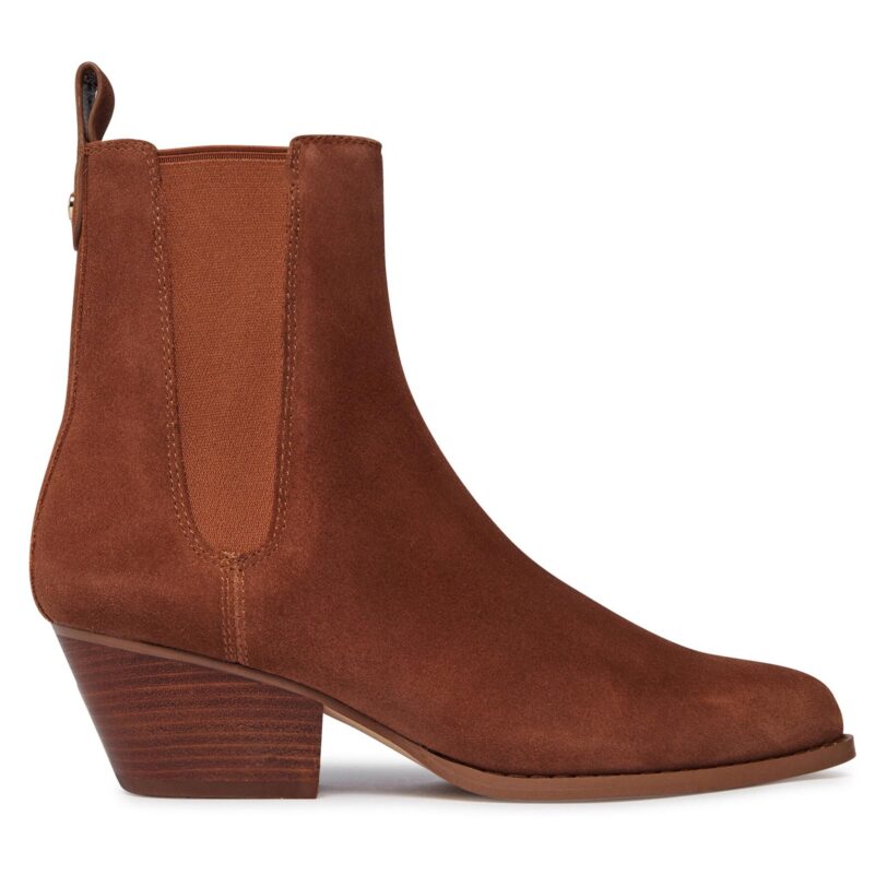 Боти тип челси MICHAEL Michael Kors Kinlee Bootie 40F3KNME5S Кафяв цвят на ниска цена