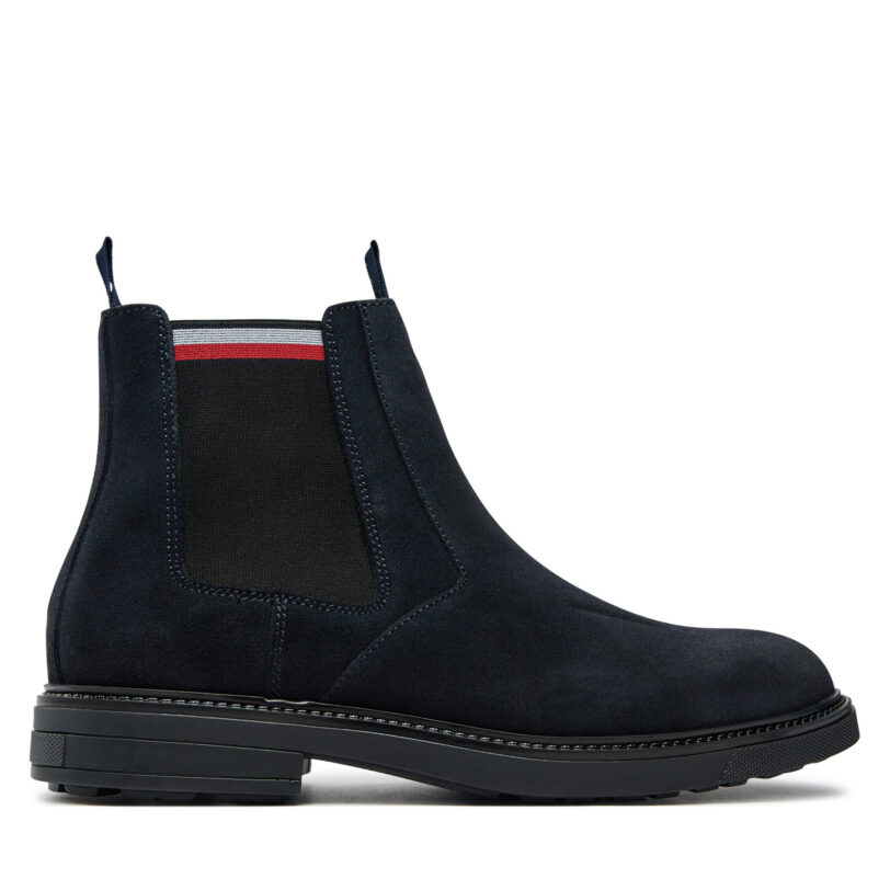 Боти тип челси Tommy Hilfiger Chelsea FM0FM05191 Тъмносин цвят на ниска цена
