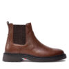 Боти тип челси Tommy Hilfiger Comfort Lwt Lth Chelsea FM0FM05184 Кафяв цвят на ниска цена