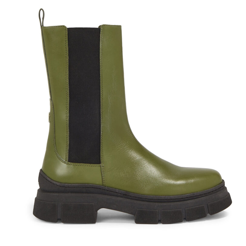 Боти тип челси Tommy Hilfiger Essential Leather Chelsea Boot FW0FW07490 Зелен цвят на ниска цена