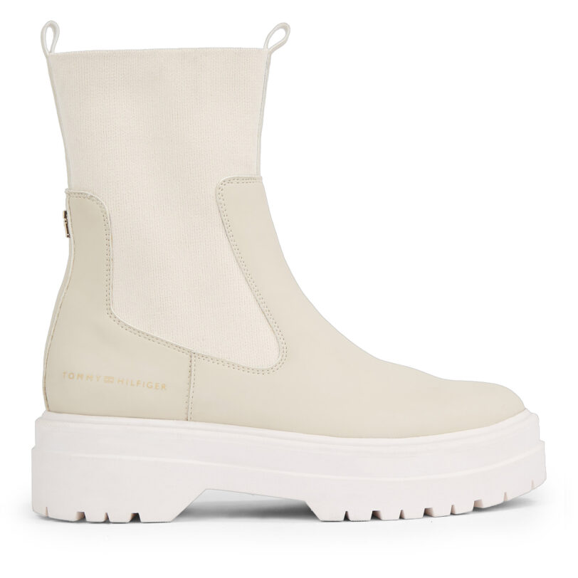 Боти тип челси Tommy Hilfiger Feminine Seasonal FW0FW07226 Бежов цвят на ниска цена