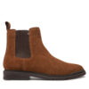 Боти тип челси Tommy Hilfiger Flexible Hilfiger Suede Chelsea FM0FM05102 Кафяв цвят на ниска цена