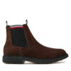 Боти тип челси Tommy Hilfiger Outdoor Suede Chelsea FM0FM05191 Кафяв цвят на ниска цена