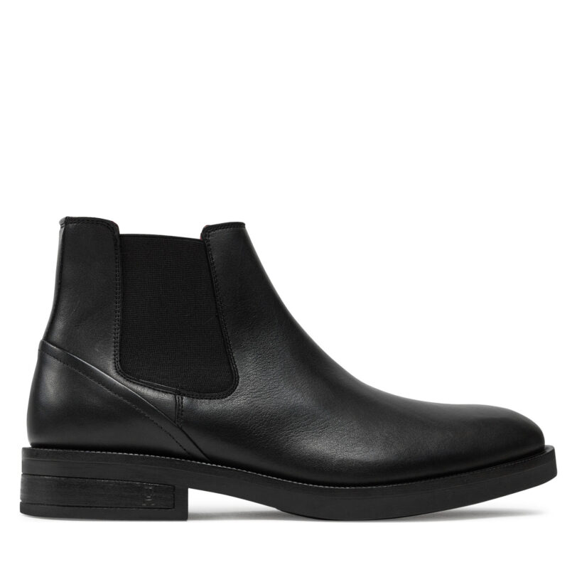 Боти тип челси Tommy Hilfiger Premium Hilfiger Tl Lth Chelsea FM0FM05185 Черен цвят на ниска цена