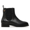 Боти тип челси Tommy Hilfiger Th Stud Leather Low Chelsea FW0FW08184 Черен цвят на ниска цена