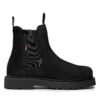 Боти тип челси Tommy Jeans Suede Chelsea Boot EM0EM00829 Черен цвят на ниска цена