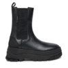 Боти тип челси Tommy Jeans Tjw Chelsea Flatform Boot EN0EN02597 Черен цвят на ниска цена