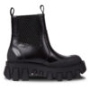 Боти тип челси Tommy Jeans Tjw Chunky Chelsea Mix Material EN0EN02375 Черен цвят на ниска цена