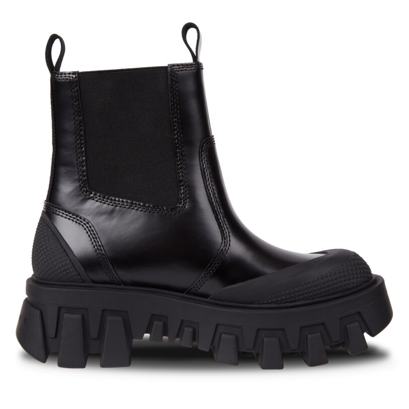 Боти тип челси Tommy Jeans Tjw Chunky Chelsea Mix Material EN0EN02375 Черен цвят на ниска цена