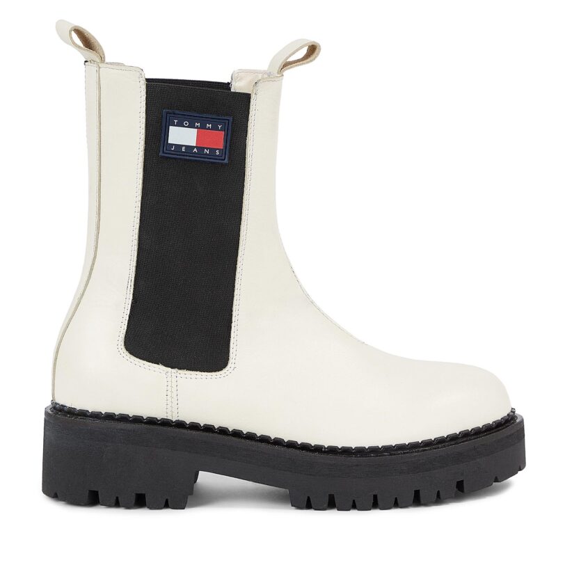 Боти тип челси Tommy Jeans Tjw Urban Chelsea EN0EN02298 Бял цвят на ниска цена