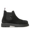Боти тип челси Tommy Jeans Tommy Jeans Suede Boot EM0EM01205 Черен цвят на ниска цена