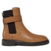 Боти тип челси Tory Burch Double T Chelsea Boot 152831 Бежов цвят на ниска цена