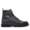 Ботуши Calvin Klein Eva Mid Laceup Boot Lth YM0YM00751 Черен цвят на ниска цена