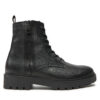 Ботуши Calvin Klein Jeans Combat Mid Laceup Boot W Zip YM0YM00262 Черен цвят на ниска цена