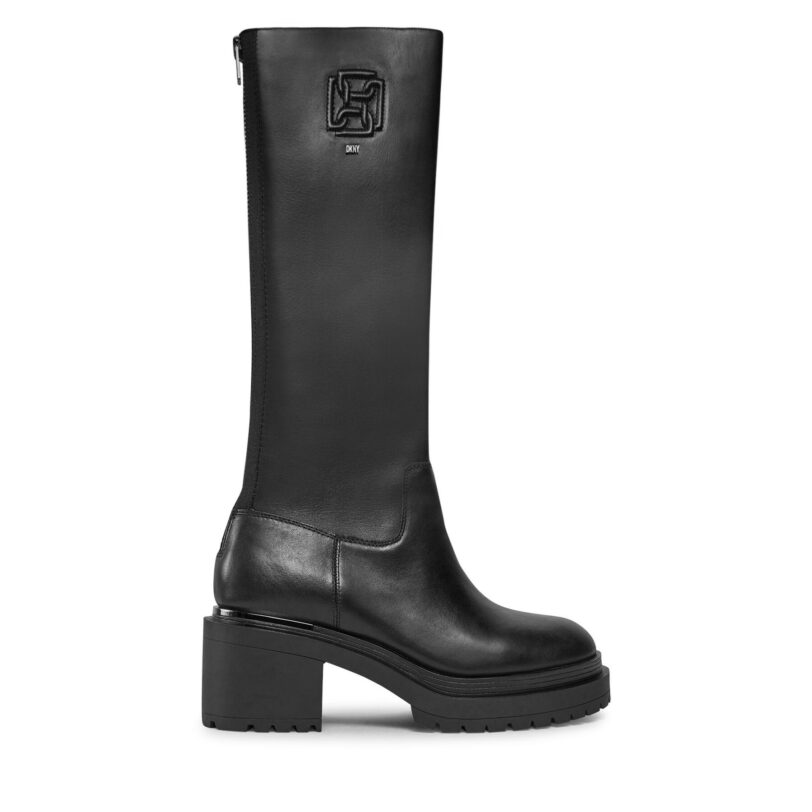Ботуши DKNY Paloma Logo K3324785 Черен цвят на ниска цена