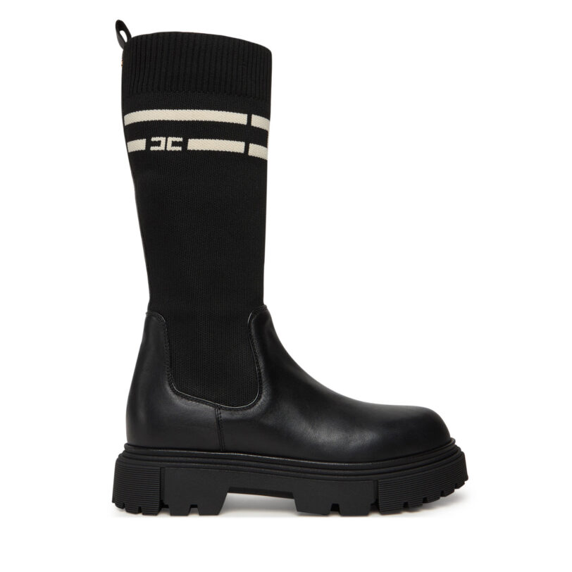 Ботуши Elisabetta Franchi Boot F4A6-E0427-1316 Черен цвят на ниска цена