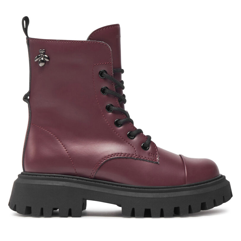 Ботуши Geox J Maquinnens Girl J46M6B 000CN C7357 M Бордо цвят на ниска цена