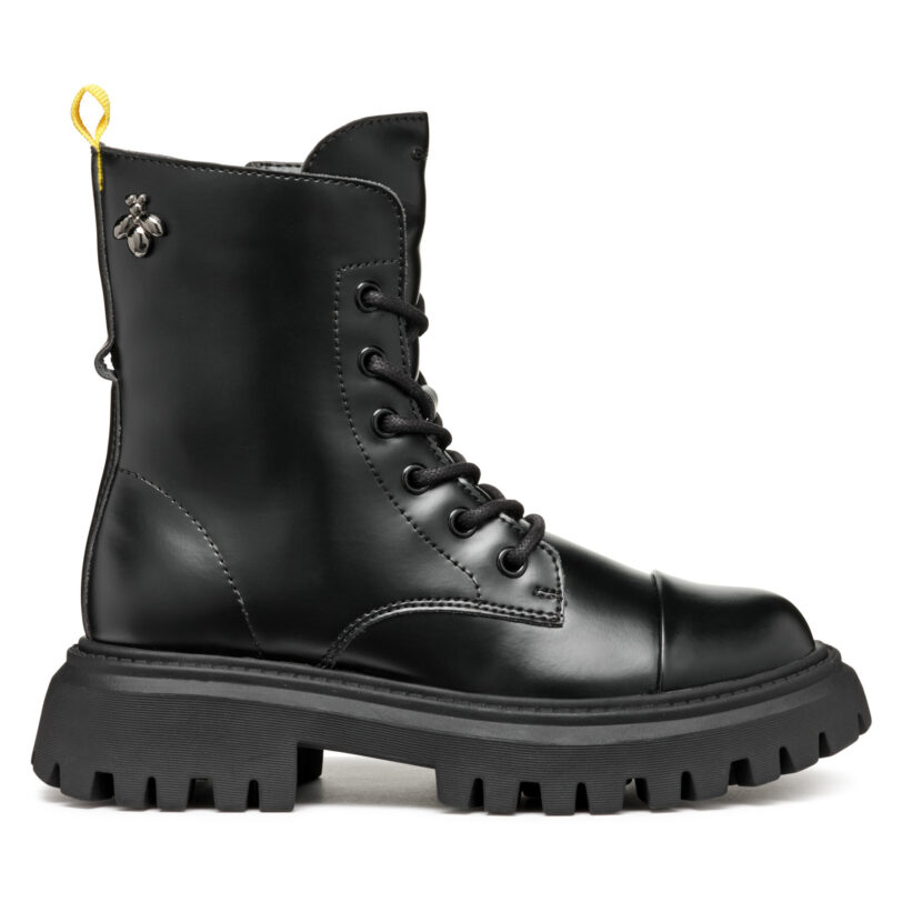 Ботуши Geox J Maquinnens Girl J46M6B 000CN C9999 M Черен цвят на ниска цена